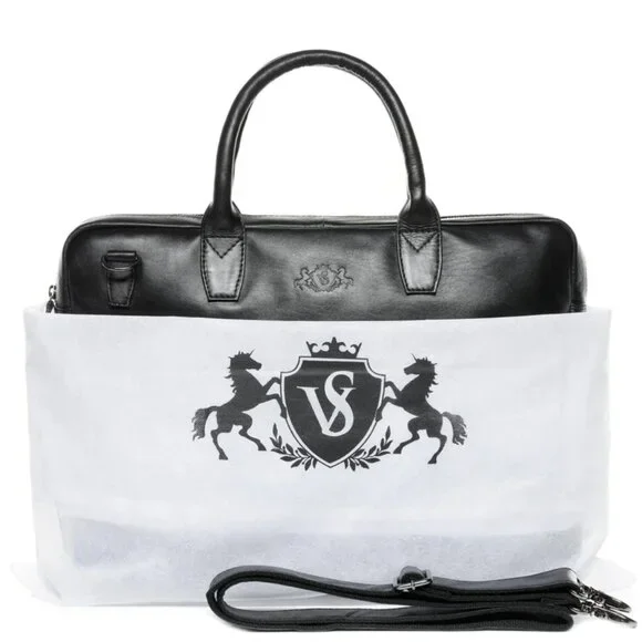 Sid & Vain Laptop bag BOSTON smooth leather black